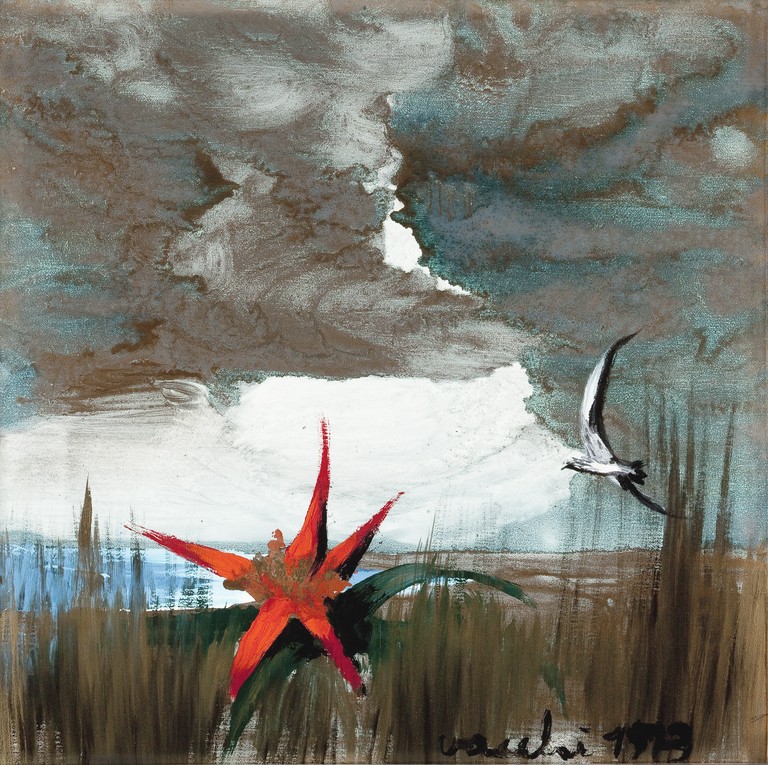 "Fiore rosso del Pianeta Vacchi" (dipinto), Vacchi Sergio (1973)