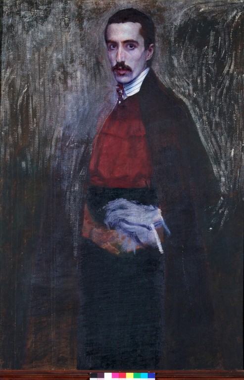 "Autoritratto con sottana" (dipinto), Baccarini Domenico
