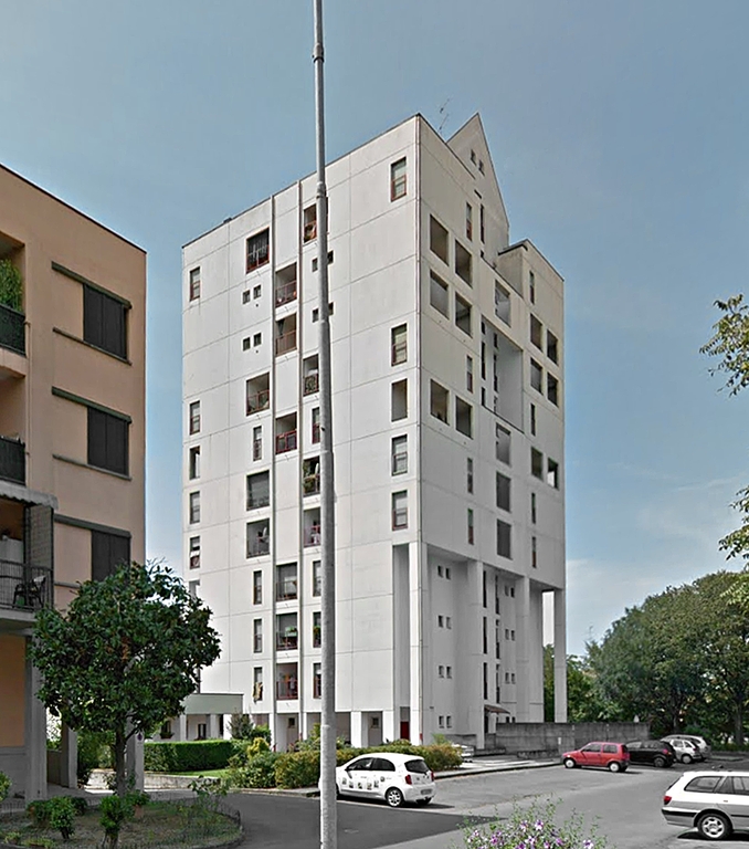 Due edifici a torre, edifici IACP nell'area PEEP di Pieve Modolena (Reggio Emilia)