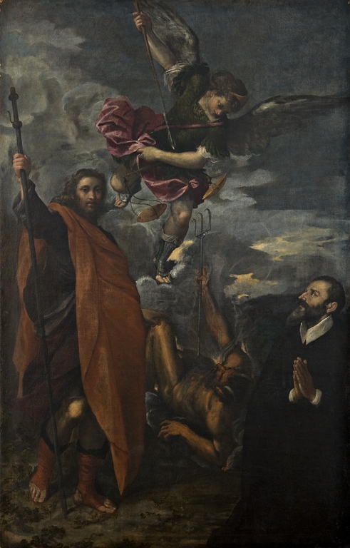 San Michele Arcangelo combatte contro Satana con San Giacomo maggiore e Alessandro Mastellari