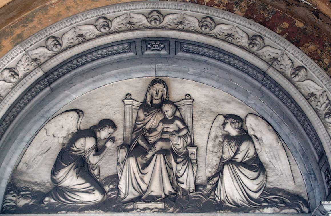 Madonna con Bambino in trono e angeli (rilievo), Cipolla Antonio (1848)