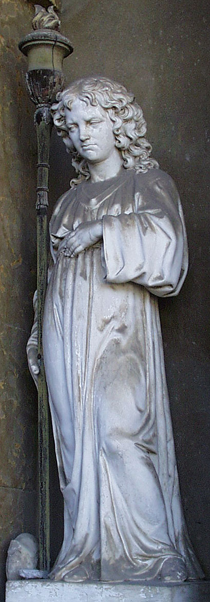 figura di dolente con fiaccola in mano (statua), Leonardi Vincenzo (1817)