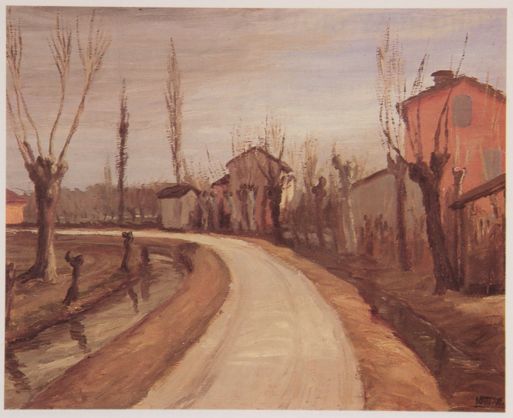 "Il viottolo (dintorni di Reggio Emilia)" (dipinto), Iotti Walter (1958)