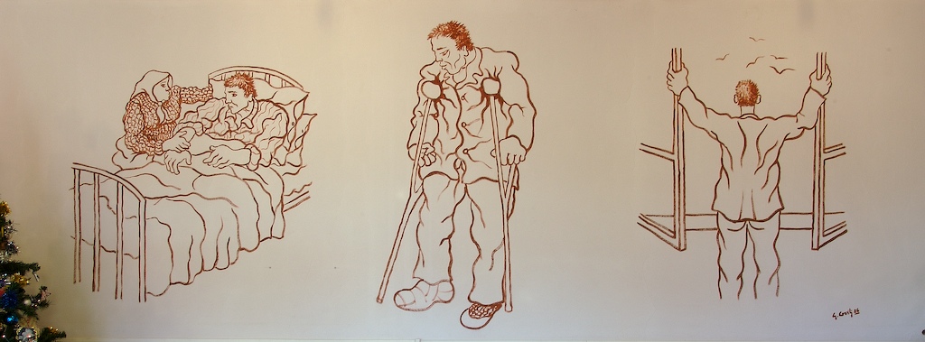 "Trittico [Scene d’allattamento e infermità]" (disegno), Covili Gino (1986)