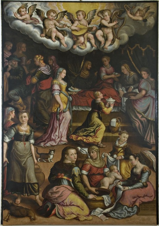 Nascita di Maria Vergine (dipinto), Bertucci Giovan Battista il Giovane detto Giovan Battista dei Pittori (1586)