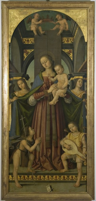Madonna con Bambino e angeli (dipinto), Bertucci Giovan Battista il Vecchio detto Giovan Battista da Faenza (1506)