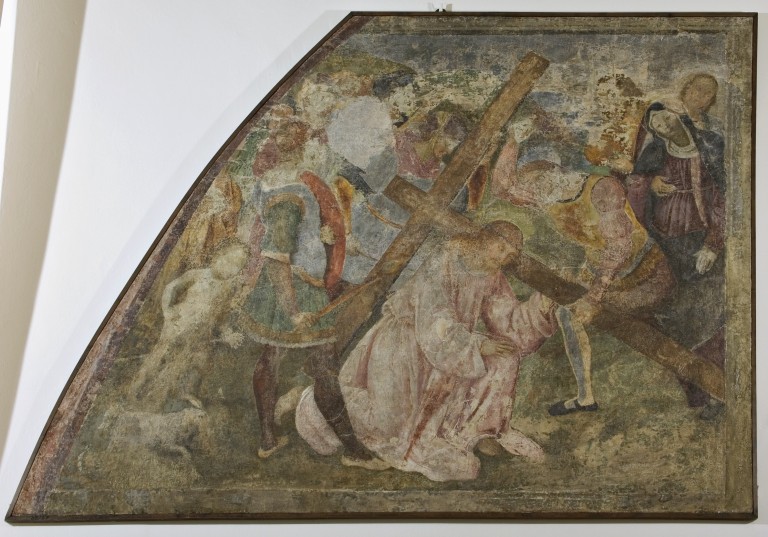 Cristo cade sotto la croce (dipinto murale), Bertucci Giovan Battista il Vecchio detto Giovan Battista da Faenza (1508-1509)