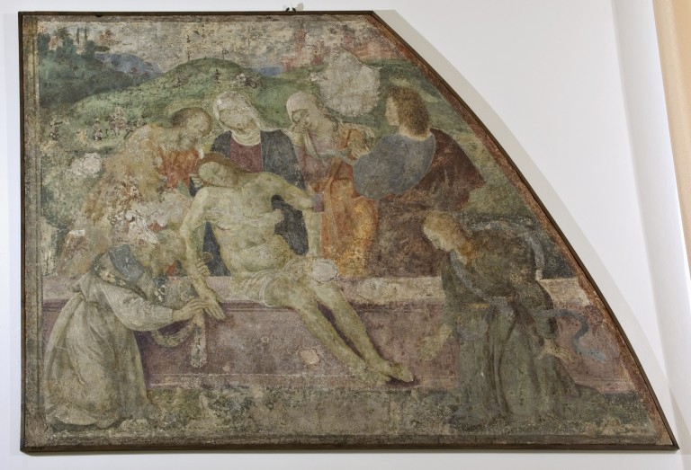 Deposizione di Cristo nel sepolcro (dipinto murale), Bertucci Giovan Battista il Vecchio detto Giovan Battista da Faenza (1508-1509)