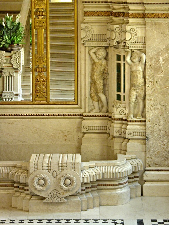 motivi decorativi a rosette, a caulicoli, a fusaiole, a bottoni, a volute, putti (fontana), Chini Galileo (1919-1923)