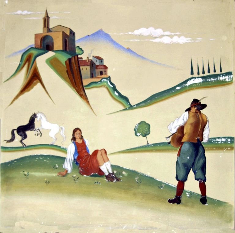 scene campestri (decorazione dipinta), Chini Tito (1937-1938)